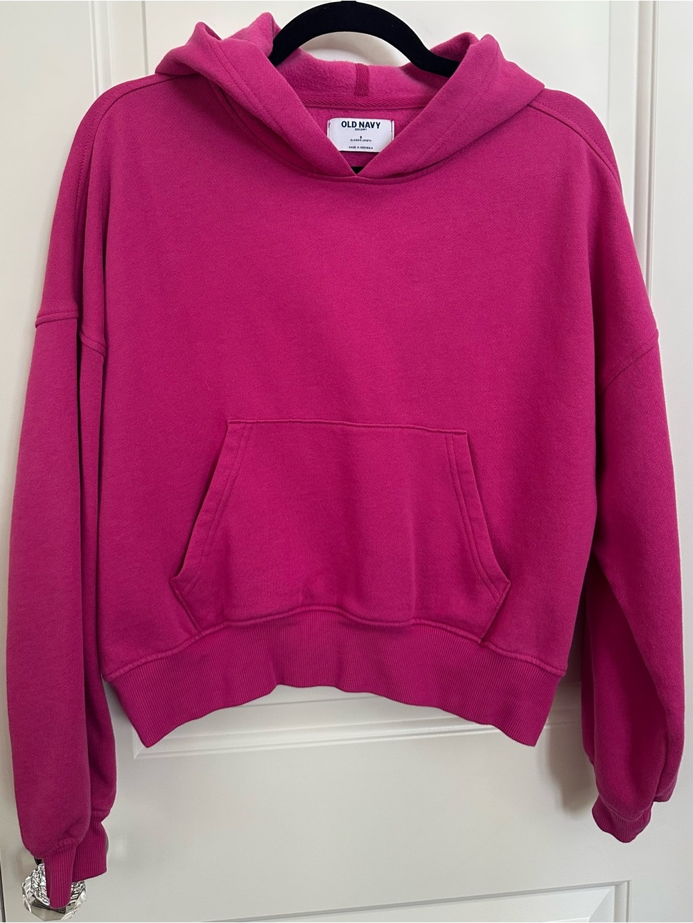 Old Navy SoComfy Pink Cropped Hoodie Size Small Excellent Condition